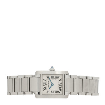 CARTIER Stainless Steel 20mm Tank Francaise Quartz Watch