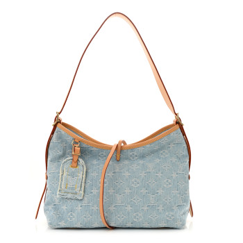 LOUIS VUITTON Monogram Denim CarryAll PM Sky Blue
