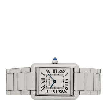 CARTIER Stainless Steel 25mm Must de Cartier Tank Quartz Watch