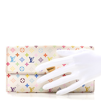 LOUIS VUITTON Monogram Multicolor Sarah Wallet White Grenade