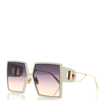 CHRISTIAN DIOR Square Mirrored 30 Montaigne Sunglasses White