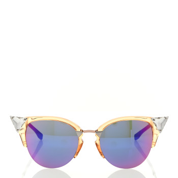 FENDI Iridia Cat Eye Sunglasses FF 0041/S Translucent Peach
