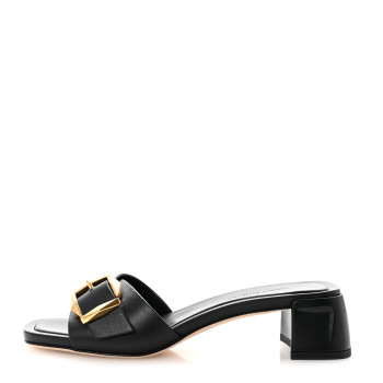 JIMMY CHOO Smooth Calfskin Hawke 40 Mule Sandals 35.5 Black