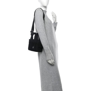 MARC JACOBS Polyester Cotton Mini The Teddy Traveler Tote Bag Black
