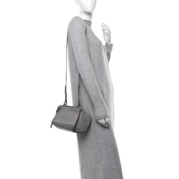 GIVENCHY Grained Calfskin Mini Pandora Heather Grey