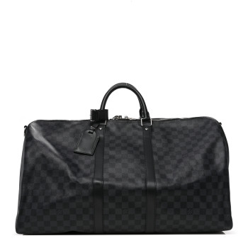 LOUIS VUITTON Damier Graphite Keepall Bandouliere 55