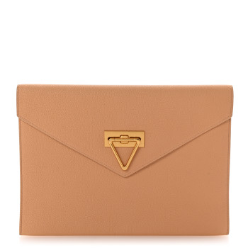 BOTTEGA VENETA Grained Calfskin Saint Germaine Pouch Caramel