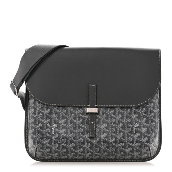 GOYARD Goyardine Coursier Messenger Bag Gray