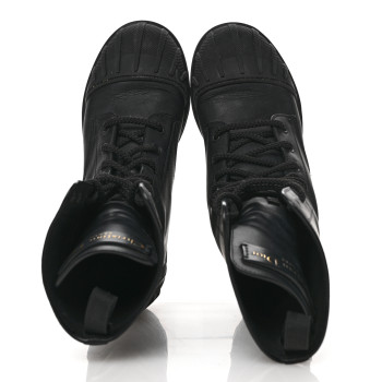 CHRISTIAN DIOR Calfskin Rubber DiorIron Boots 35.5 Black CHRISTIAN DIOR Calfskin Rubber DiorIron Boots 35.5 Black