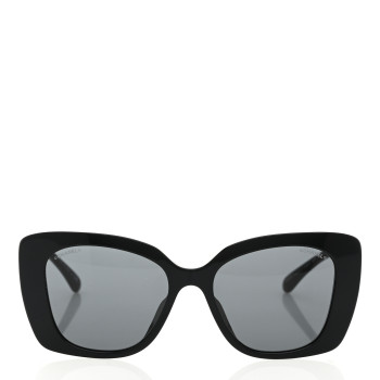 CHANEL Acetate Strass Square Sunglasses 5422-B-A Black White