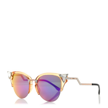 FENDI Iridia Cat Eye Sunglasses FF 0041/S Translucent Peach