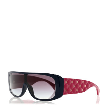 CHANEL Acetate Shield Sunglasses 71466-A Blue Pink