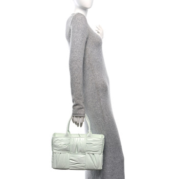 BOTTEGA VENETA Foulard Intrecciato Pleated Medium Arco Tote Glacier