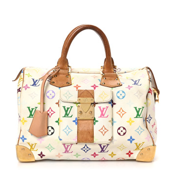 LOUIS VUITTON Monogram Multicolor Speedy 30 White