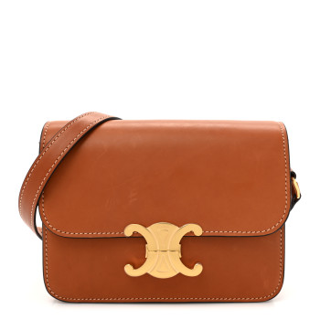 CELINE Shiny Calfskin Teen Triomphe Tan