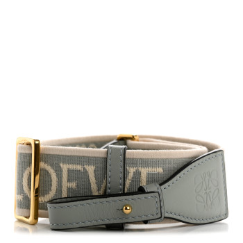 LOEWE Calfskin Jacquard Anagram Luna Strap Ash Grey