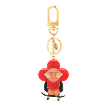 LOUIS VUITTON Resin Wood Vivienne Skateboarder Bag Charm