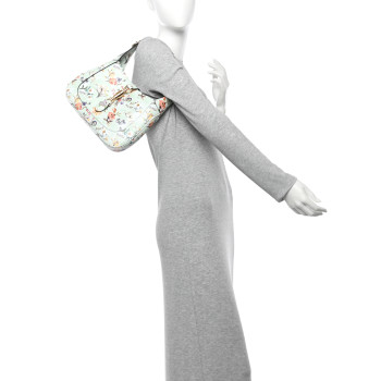 GUCCI New Shangai Calfskin Soave Amore Printed Small Jackie 1961 Hobo Mint Green