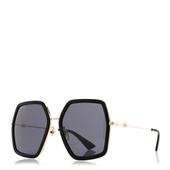 GUCCI Acetate Oversize Square Frame GG0106S Sunglasses Black