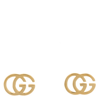 GUCCI 18K Yellow Gold GG Tissue Stud Earrings