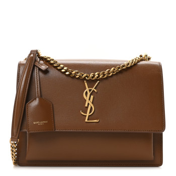 SAINT LAURENT Calfskin Medium Monogram Sunset  Fox