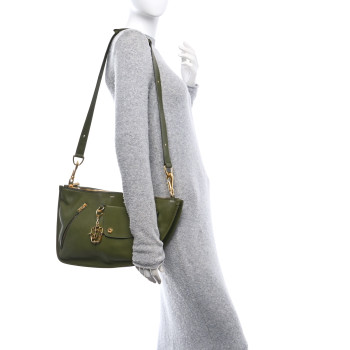 BURBERRY Calfskin Medium Shield Twin Bag Coal