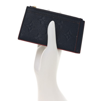 LOUIS VUITTON Empreinte Blooming Flowers Zipped Card Holder Marine Rouge