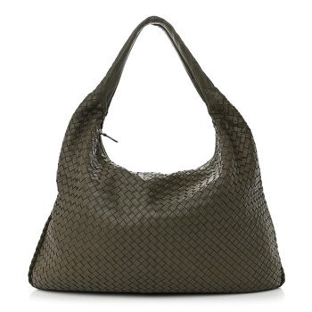 BOTTEGA VENETA Nappa Intrecciato Large Veneta Hobo Fume