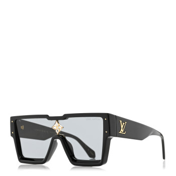 LOUIS VUITTON Acetate Swarovski Crystal Cyclone Sunglasses Z1578W Black