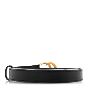 GUCCI Calfskin Double G 20mm Belt 80 32 Black