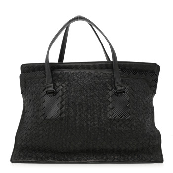 BOTTEGA VENETA Nappa Intrecciato Tote Black
