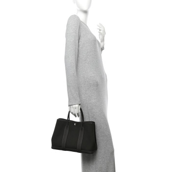 HERMES Toile Negonda Garden Party 30 TPM Dark Bronze Ebene