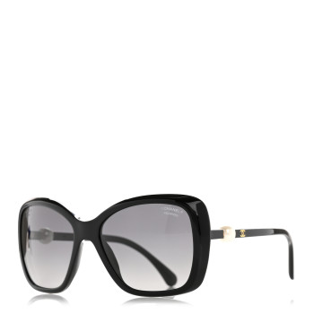 CHANEL Pearl Polarized Square Sunglasses 5303-H Black