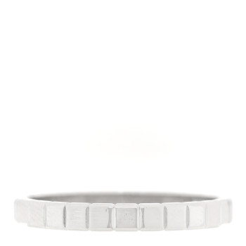 CHOPARD 18K White Gold Ice Cube Band Ring 53 6.5