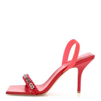GIVENCHY Nappa Polyurethane G Woven Slingback 90mm Sandals 41 Dark Red