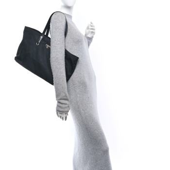 PRADA Tessuto Nylon Vela Tote Black