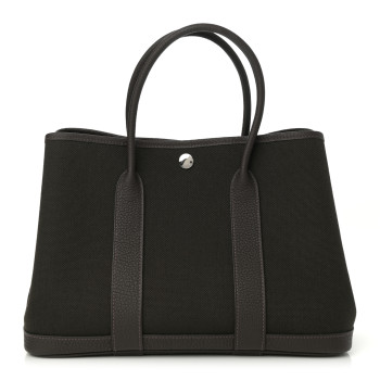 HERMES Toile Negonda Garden Party 30 TPM Dark Bronze Ebene