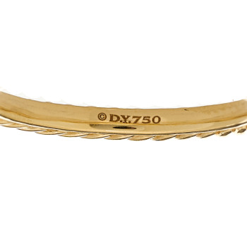 DAVID YURMAN 18K Yellow Gold 2mm Cable Classics Band Ring 48 4.5