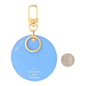 LOUIS VUITTON Monogram 2021 Christmas Animation China Wall Bag Charm Key Ring Myosotis Blue