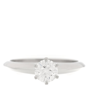 TIFFANY Platinum Diamond .48ct Solitaire Engagement Ring 47 4