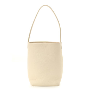 THE ROW Grained Calfskin Small N/S Park Tote Ivory