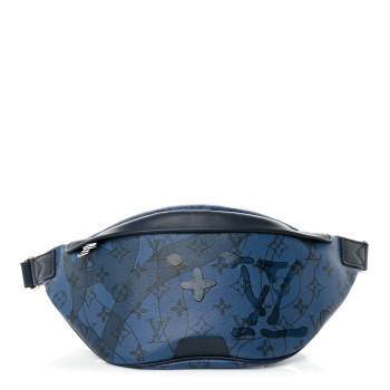 LOUIS VUITTON Monogram Aquagarden Discovery Bumbag Abyss Blue