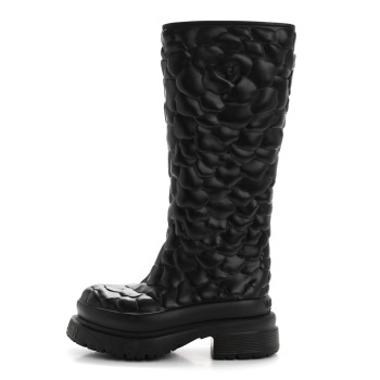 VALENTINO GARAVANI Rubber Atelier 03 Rose Edition 30/50mm Tall Rainboots 35 Black