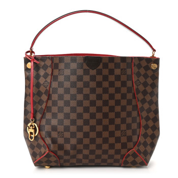 LOUIS VUITTON Damier Ebene Caissa Hobo Cherry
