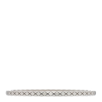 CHANEL 18K White Gold Mini Coco Crush Bangle Bracelet L