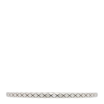 CHANEL 18K White Gold Mini Coco Crush Bangle Bracelet L
