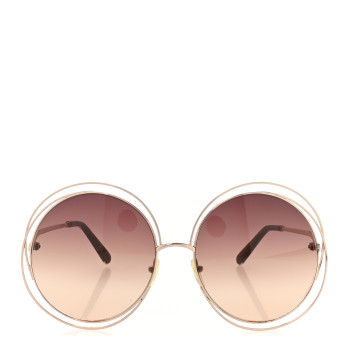 CHLOE Oversized Round Carlina Oversized Round Sunglasses CE114ST Gold