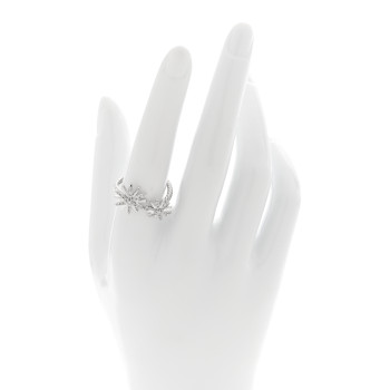 DAVID YURMAN Sterling Silver Diamond Starburst Bypass Ring 53 6.5