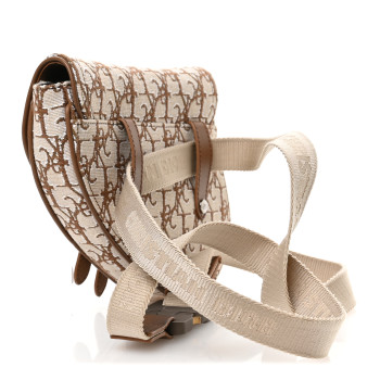 CHRISTIAN DIOR X CACTUS JACK Oblique Saddle Belt Bag Coffee