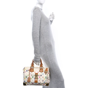 LOUIS VUITTON Monogram Multicolor Speedy 30 White